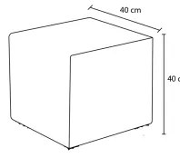 Taburet CUBI 40x40 cm galben