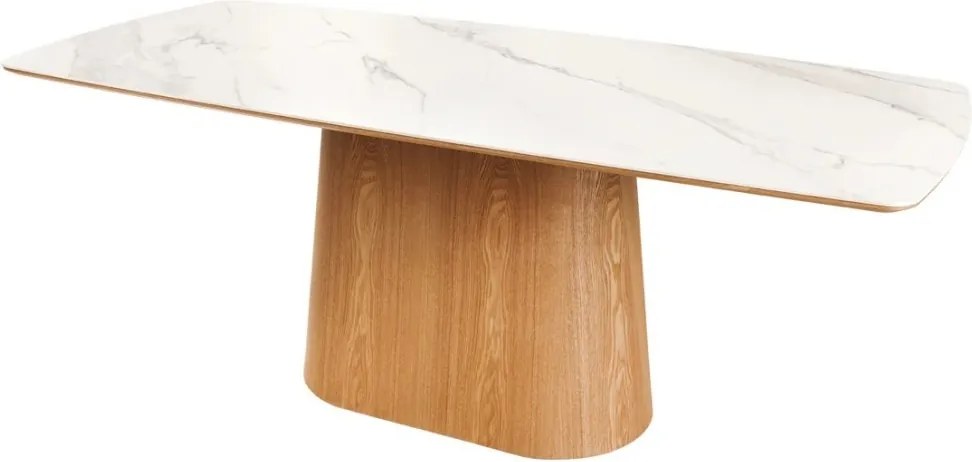 Masa sufragerie, Ceramica Alba, Furnir Stejar, UNIQUE 200cm A-45142 VC