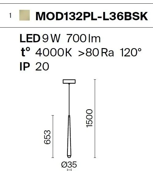Pendul LED design modern Cascade alama
