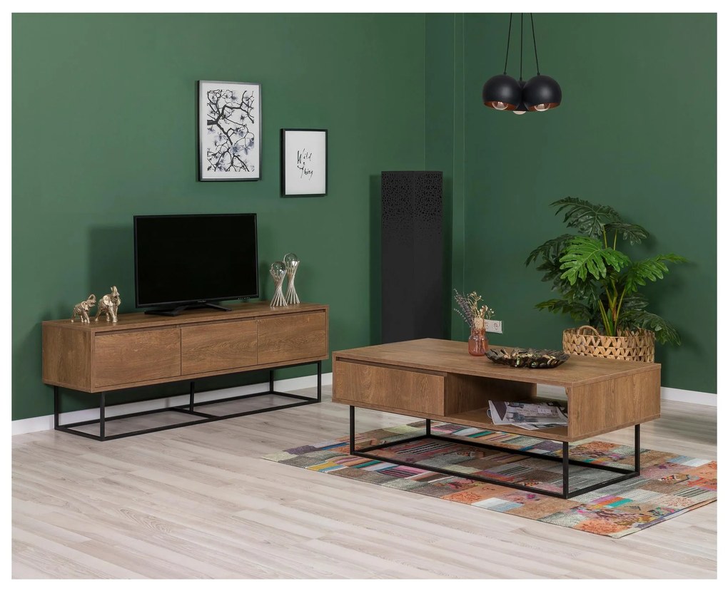 Mobilier living Lexuna 16 (Nuc + Negru). 1089126