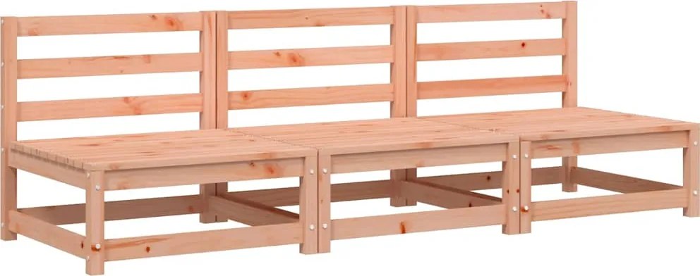 vidaXL Canapele grădină fără cotiere, 3 buc., 70x70x67 cm lemn douglas