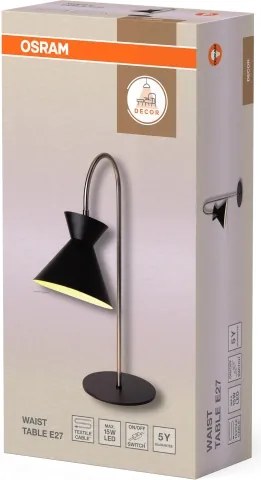 Osram - Lampă de masă DECOR WAIST 1xE27/40W/230V neagră