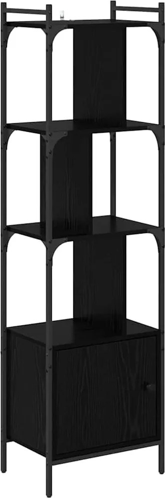 vidaXL Bibliotecă Stejar Negru 44,5 x 30 x 154,5 cm Lemn compozit