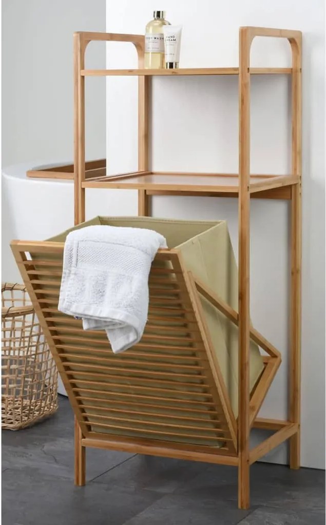 Coș de rufe din bambus bej HAMPER