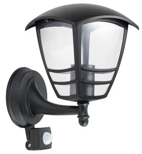 Aplică de exterior cu senzor TEVIO 1xE27/60W/230V IP54 negru