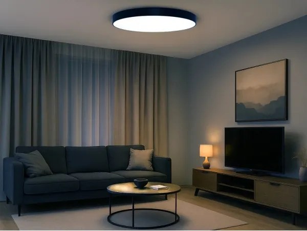 Plafonieră LED 200W/230V 3000/4000/6500K Ø 100 cm neagră