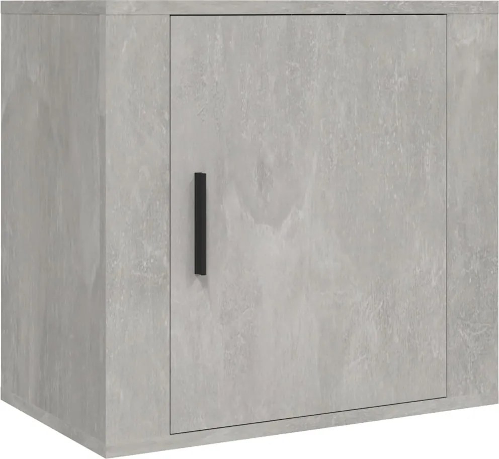vidaXL Noptieră de perete, gri beton, 50x30x47 cm