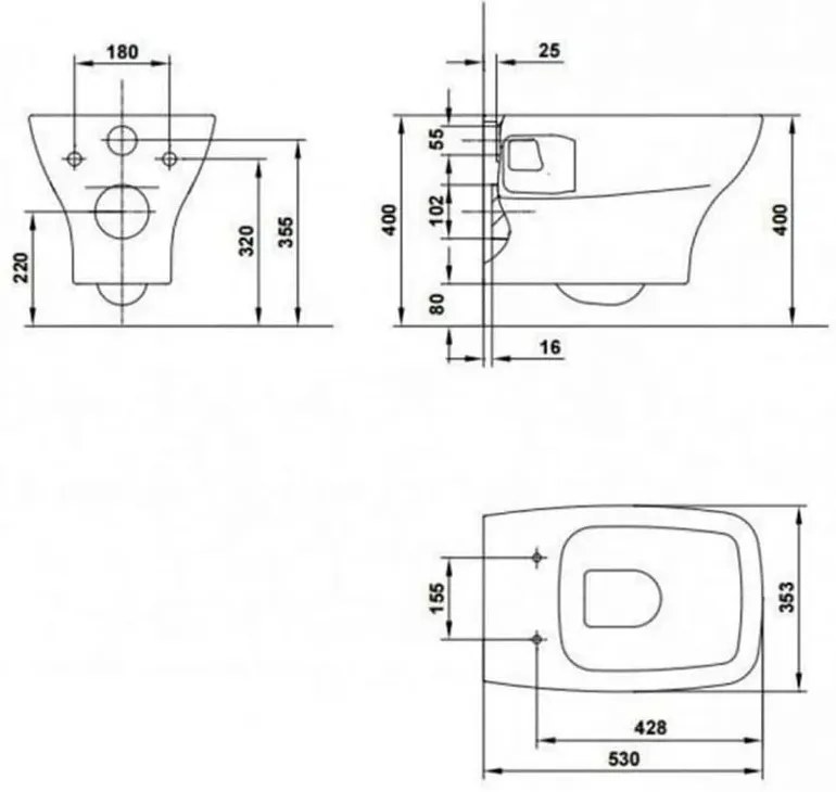 Set vas wc suspendat cu capac soft close Gala Street, rezervor incastrat si clapeta crom Skate Air Grohe