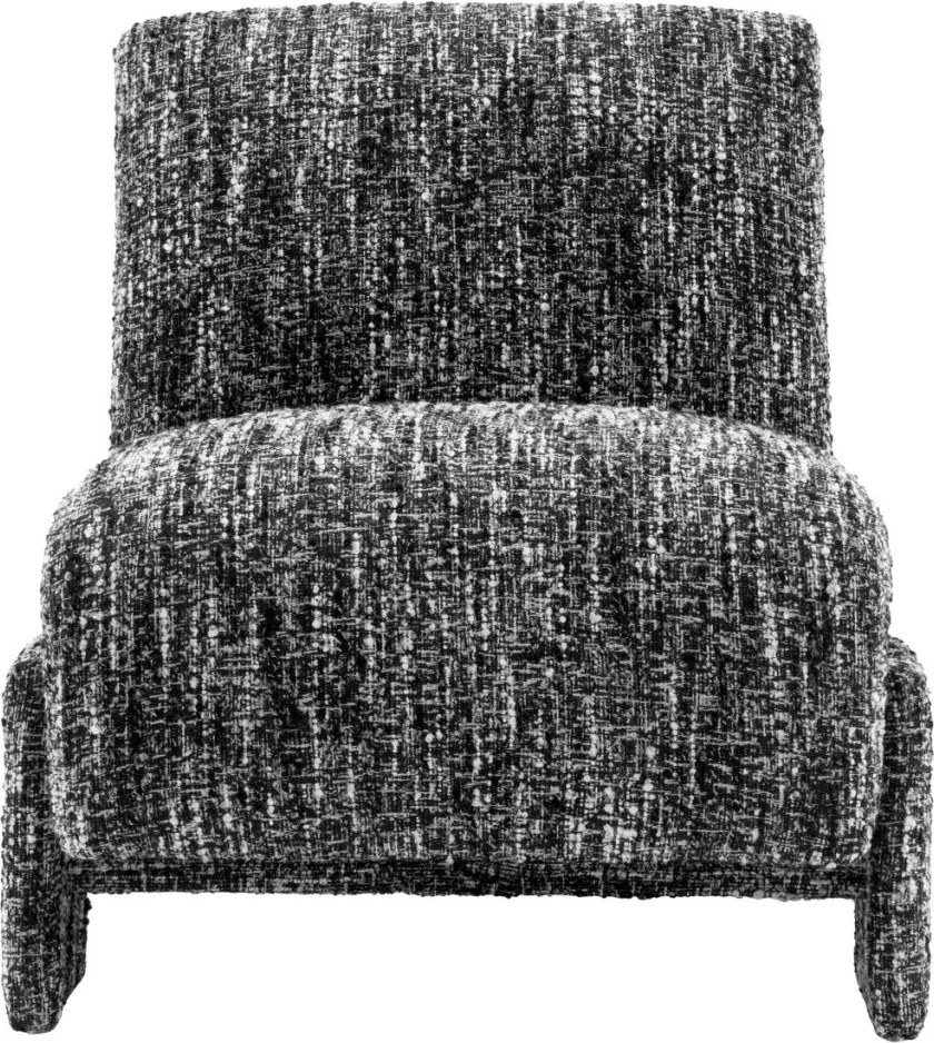 Fotoliu elegant design LUX Rockdale, Boucle sonata black