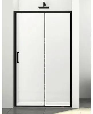 Ușă duș culisantă Sanotechnik Elite Black 98-102x195 cm sticlă transparentă profil negru mat