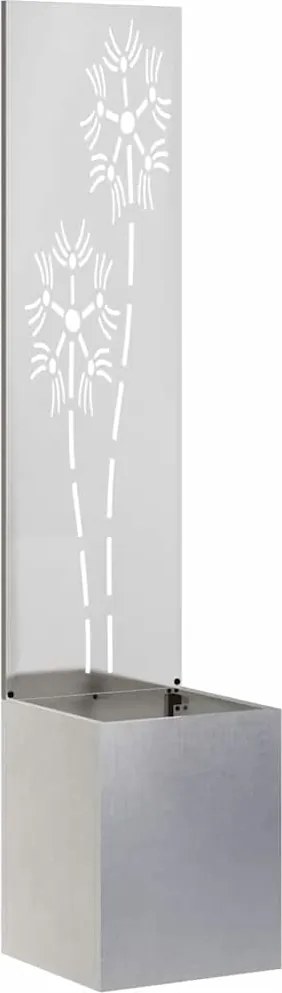 vidaXL Ecran de intimitate pentru grădină Floral Argintiu 32 x 140 cm