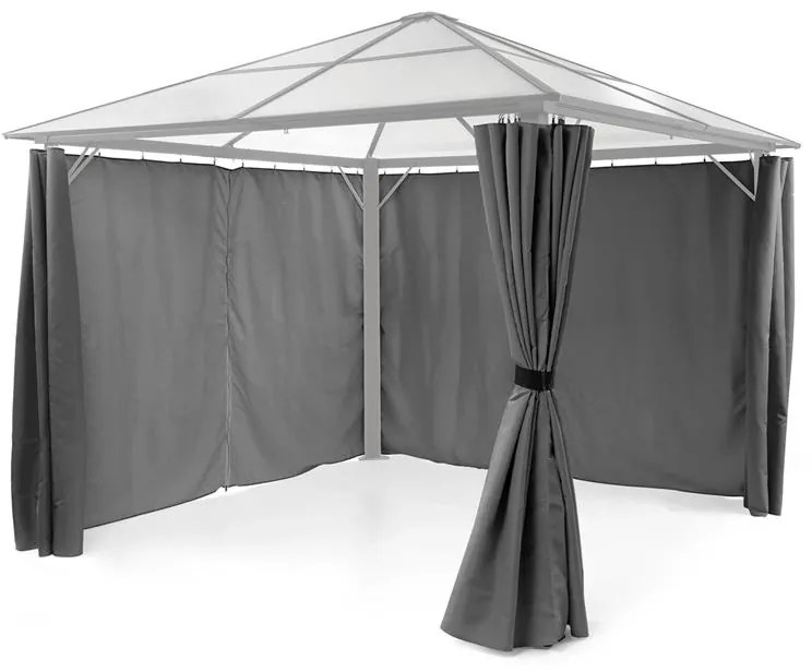 Pantheon Solid Sky, panouri laterale pentru pavilion, 4 piese, 140 g/m², poliester, gri