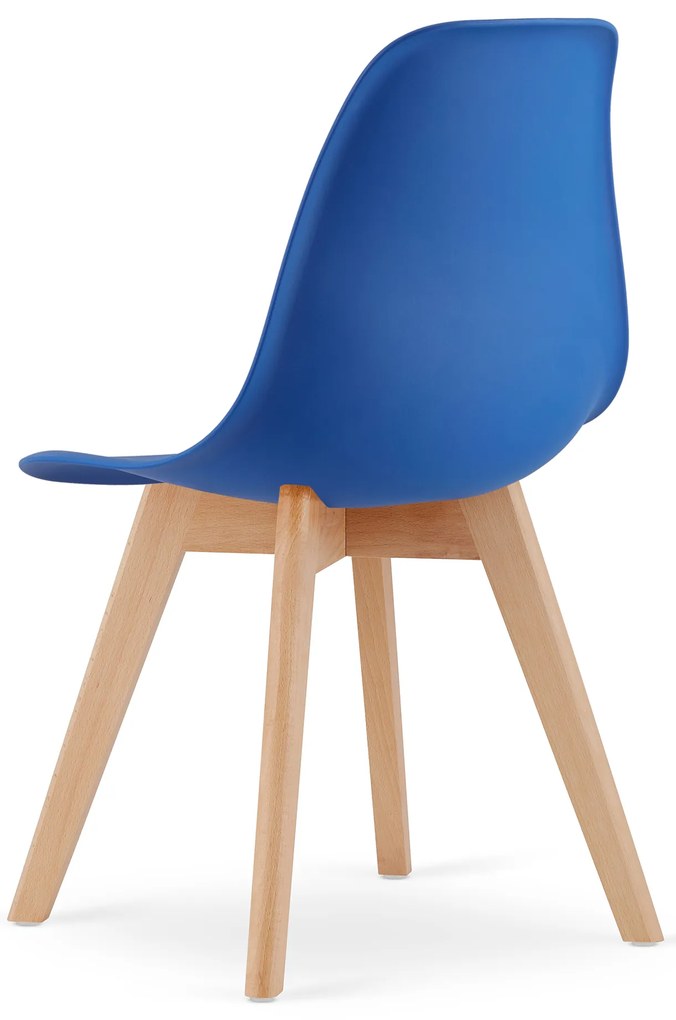 Scaun albastru KITO cu picioare de fag