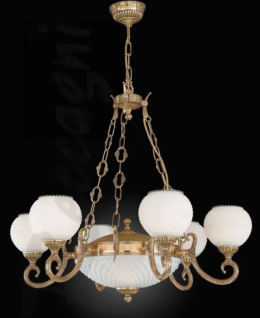 Candelabru clasic din alama 6+2 design italian 8550