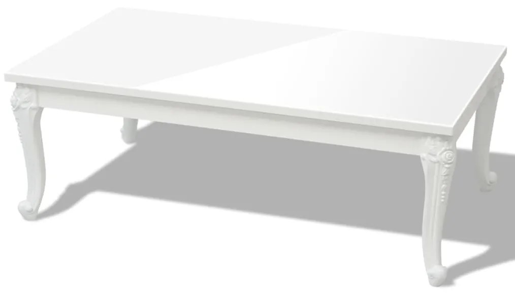 243381 vidaXL Măsuță de cafea, alb extralucios, 115x65x42 cm