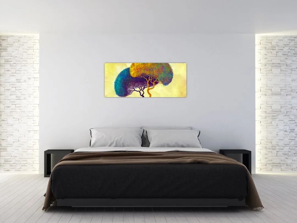 Tablou - Copaci în deal (120x50 cm)