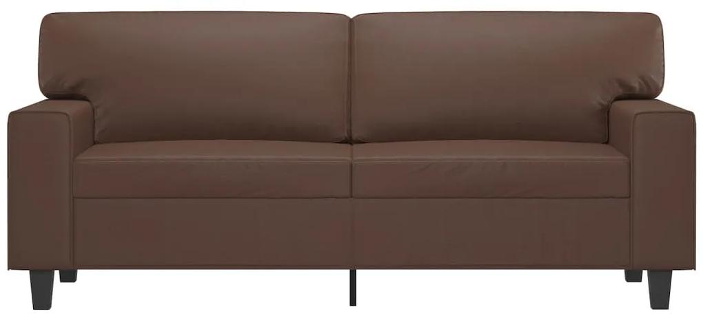 Canapea cu 2 locuri, maro, 140 cm, piele ecologica Maro, 174 x 77 x 80 cm