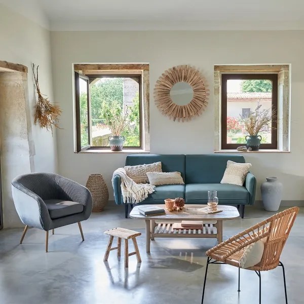 Oglindă de perete Atmosphera MANON d. 88 cm brad