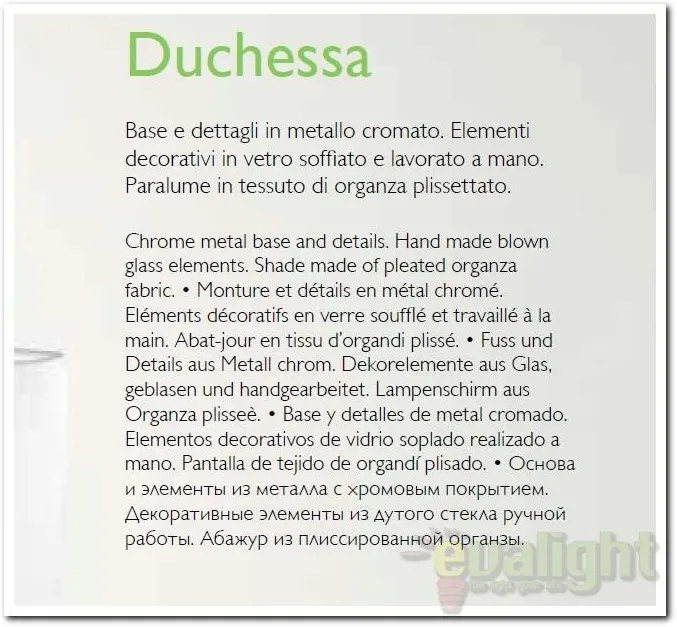 Veioza, lampa de masa DUCHESSA TL1 SMALL 051406
