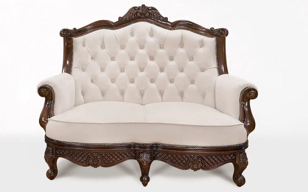 Canapea lemn masiv Piero Piele Naturala 2/3 locuri - 160x80x120cm