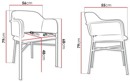 Scaun sufragerie Uzparona (albastru + Negru) . 1103528