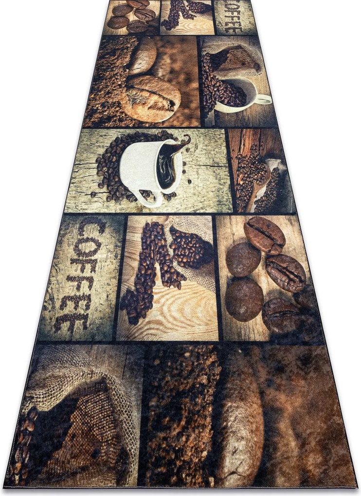 ANDRE 50090 covor lavabil Cafea bucatarie, anti-alunecare - maro
