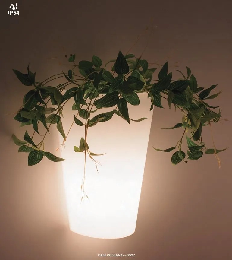 Aplica perete exterior tip ghiveci cu iluminat si spatiu flori TEJA