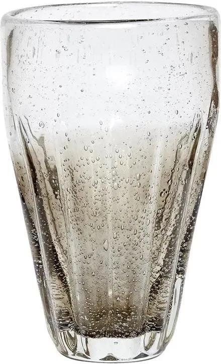 Pahar de Sticla cu Bule Gri HUBSCH - Sticla Gri Diametru(9 cm) x Inaltime(13 cm)