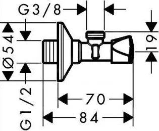 Robinet de colt, crom, Hansgrohe E