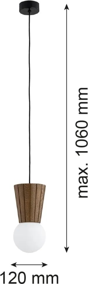 Pendul lemn stil scandinav VOLANTE 8952