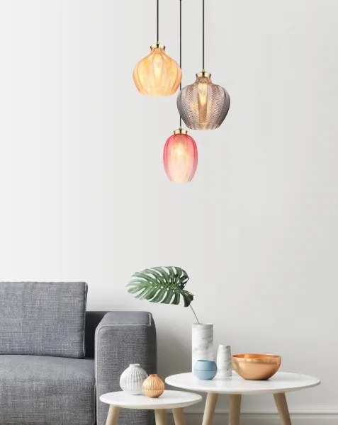 Globo 15898-3HR - Lustră suspendată pe cablu JESSICA 3xE27/60W/230V Ø 45 cm