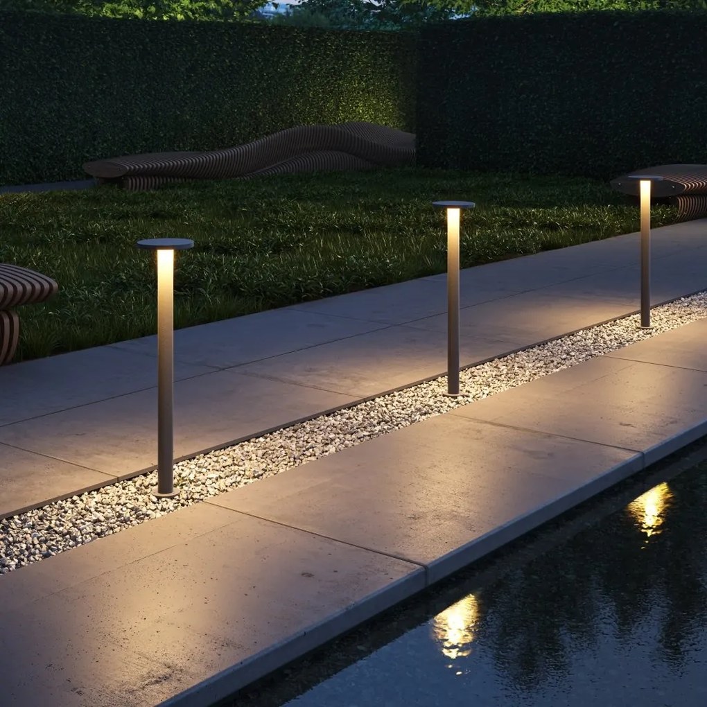 Stalp LED mediu pentru iluminat exterior IP65 Wald grafit, H-80cm
