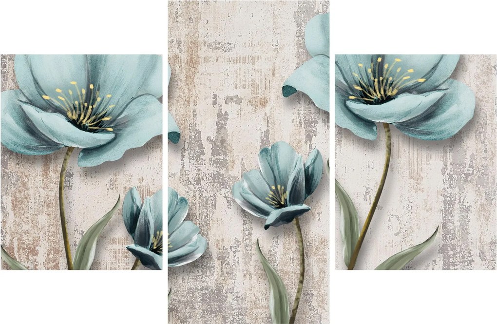Tablou - Flori texturate (90x60 cm)