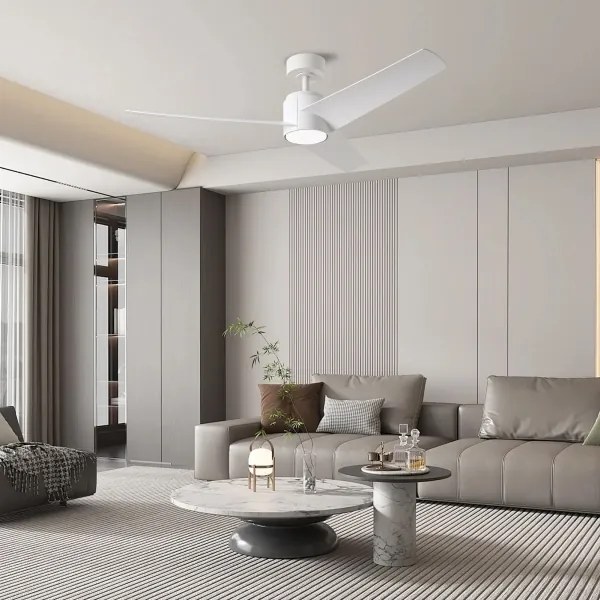 ZEVENTI - Ventilator de tavan ORVIETO LED/18W/230V Wi-Fi Tuya, alb + telecomandă