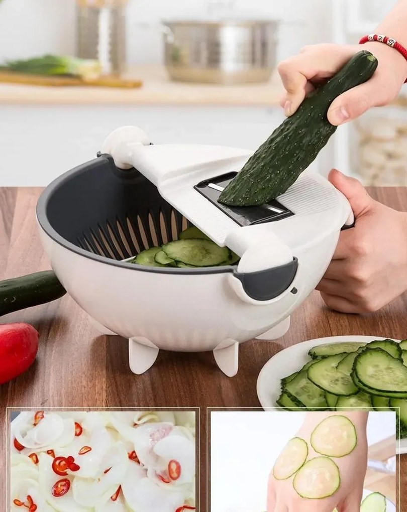 Feliator de legume multifuncțional cu strecurător