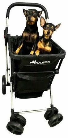 Rolser Cărucior de cumpărături pliabil pe roțiBasket Polar 4Big, negru