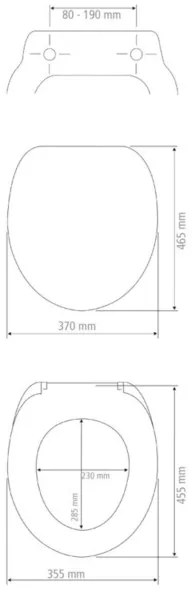 WENKO 24334100 - Capac WC EXCLUSIVE 46,5 x 37 cm alb/argintiu