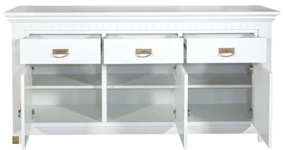 Bufet Saint Tropez, 3 Usi si 3 Sertare, Alb, 173.8 Cm