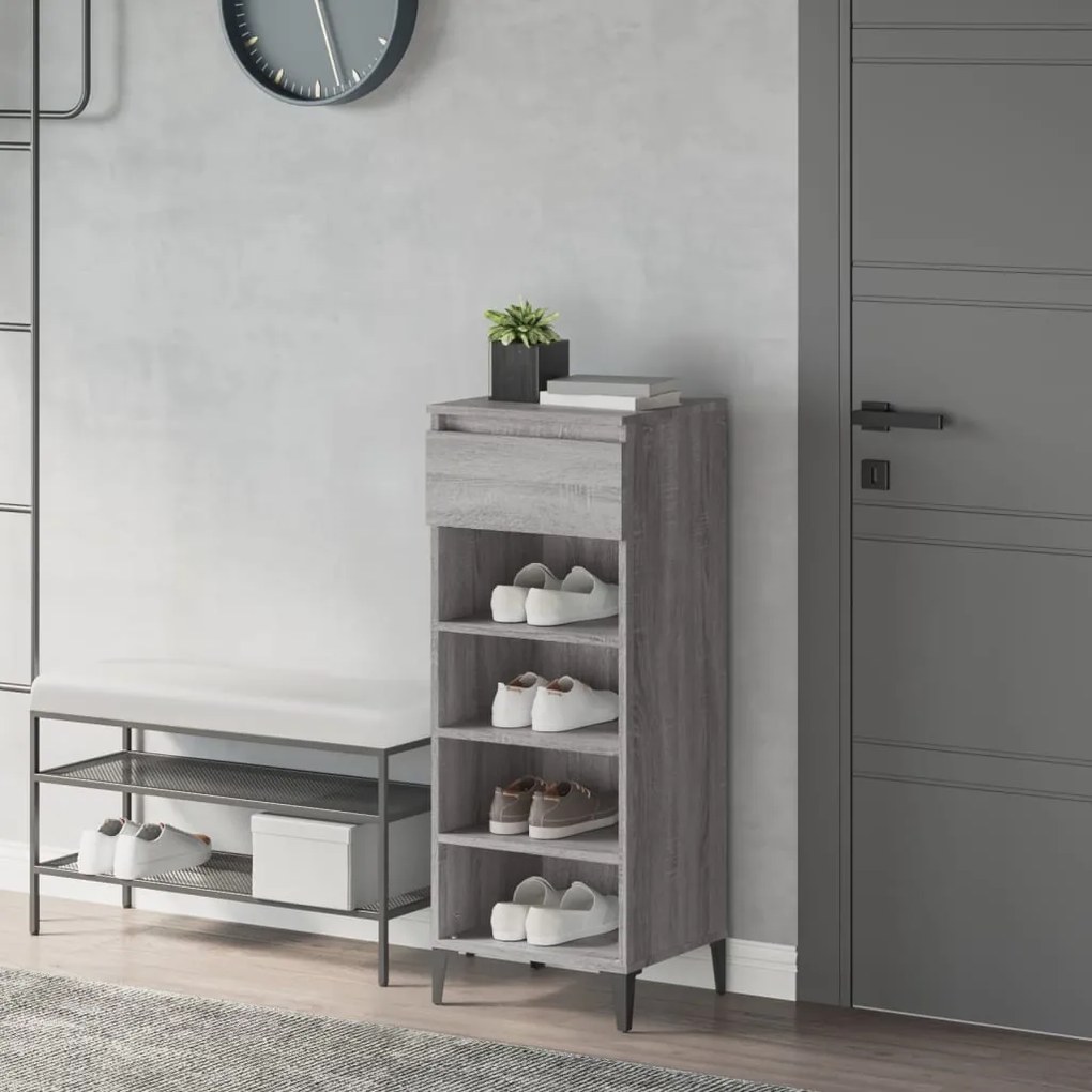vidaXL Pantofar, gri sonoma, 40x36x105 cm, lemn compozit