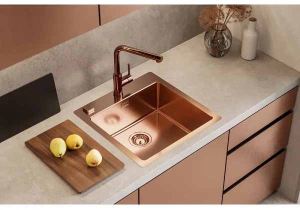 Chiuvetă de bucătărie ALVEUS 1122708 PURE 52,5x51,5 cm cupru