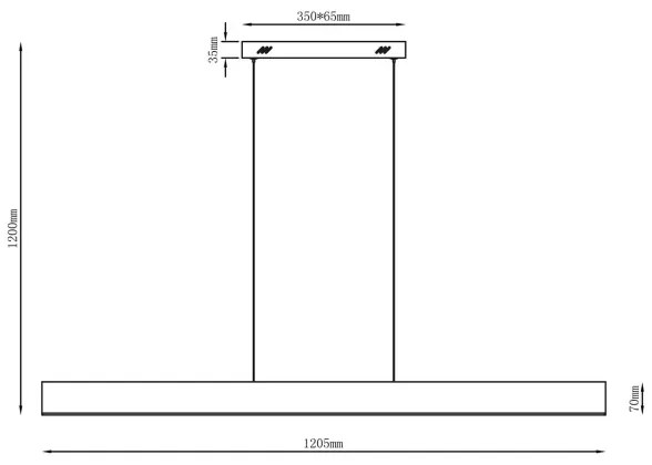 Lustră LED suspendată pe cablu BERNADETTA 20W 230V 4000K albă