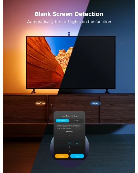Govee TV Backlight 3 Lite TV 75-85" SMART LED retroiluminare RGBICW Wi-Fi IP67 + telecomandă