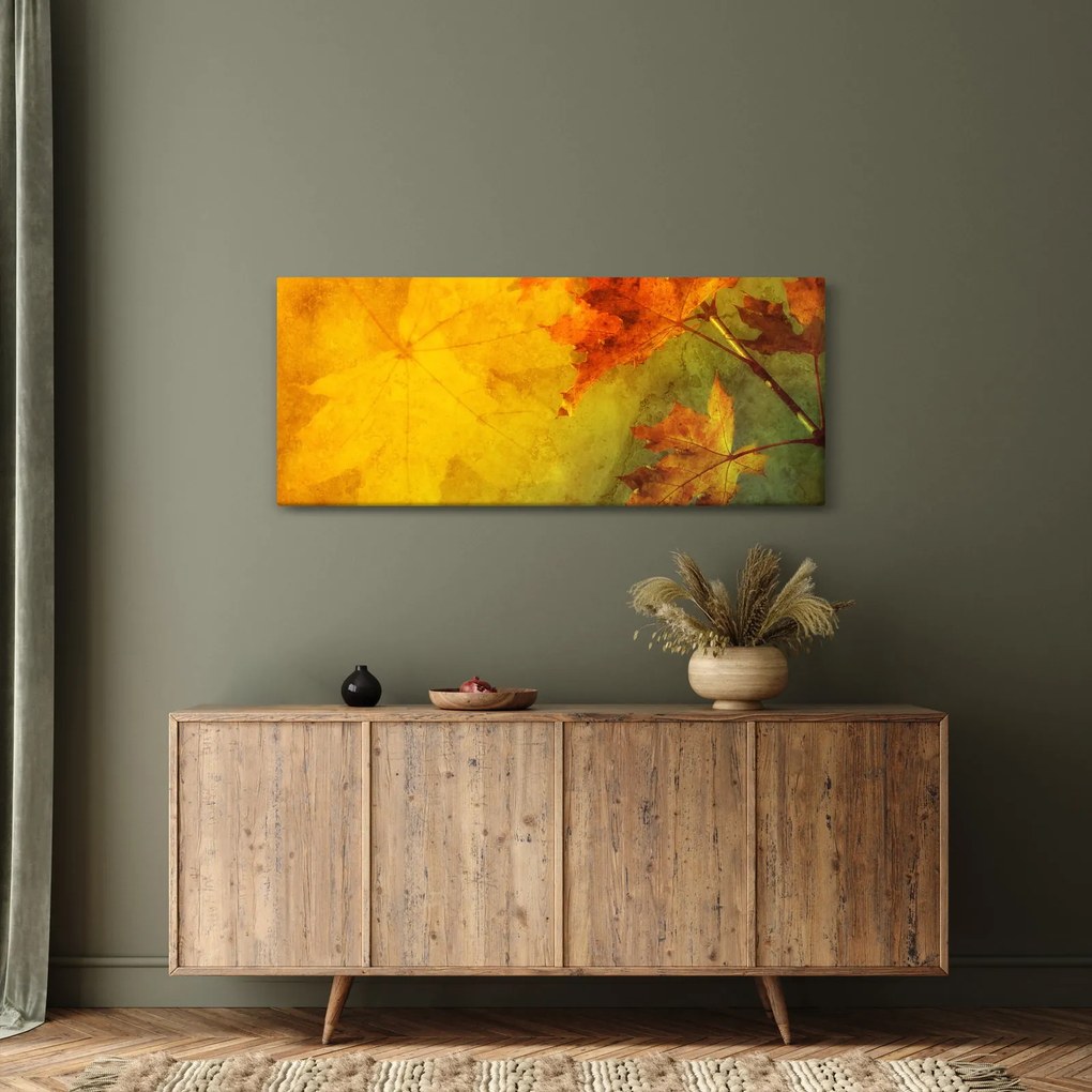 Tablou - Frunze de toamnă (120x50 cm)