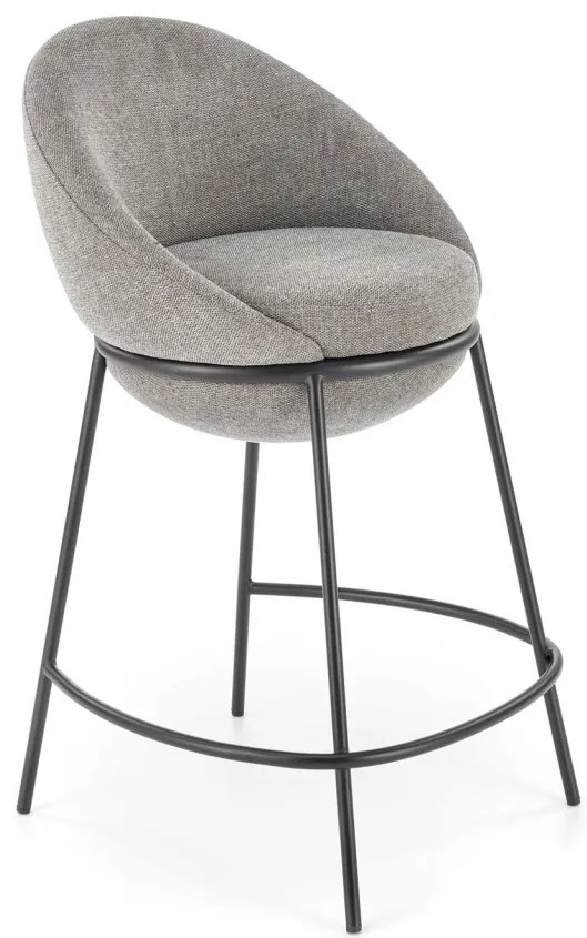 Scaun de bar tapitat H118 gri