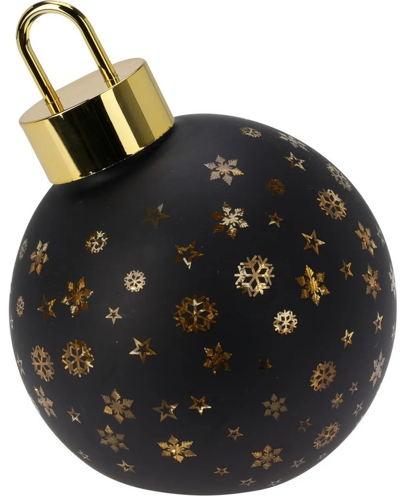 Ornament de Crăciun LED Xmas Ball negru, diametru 15 cm