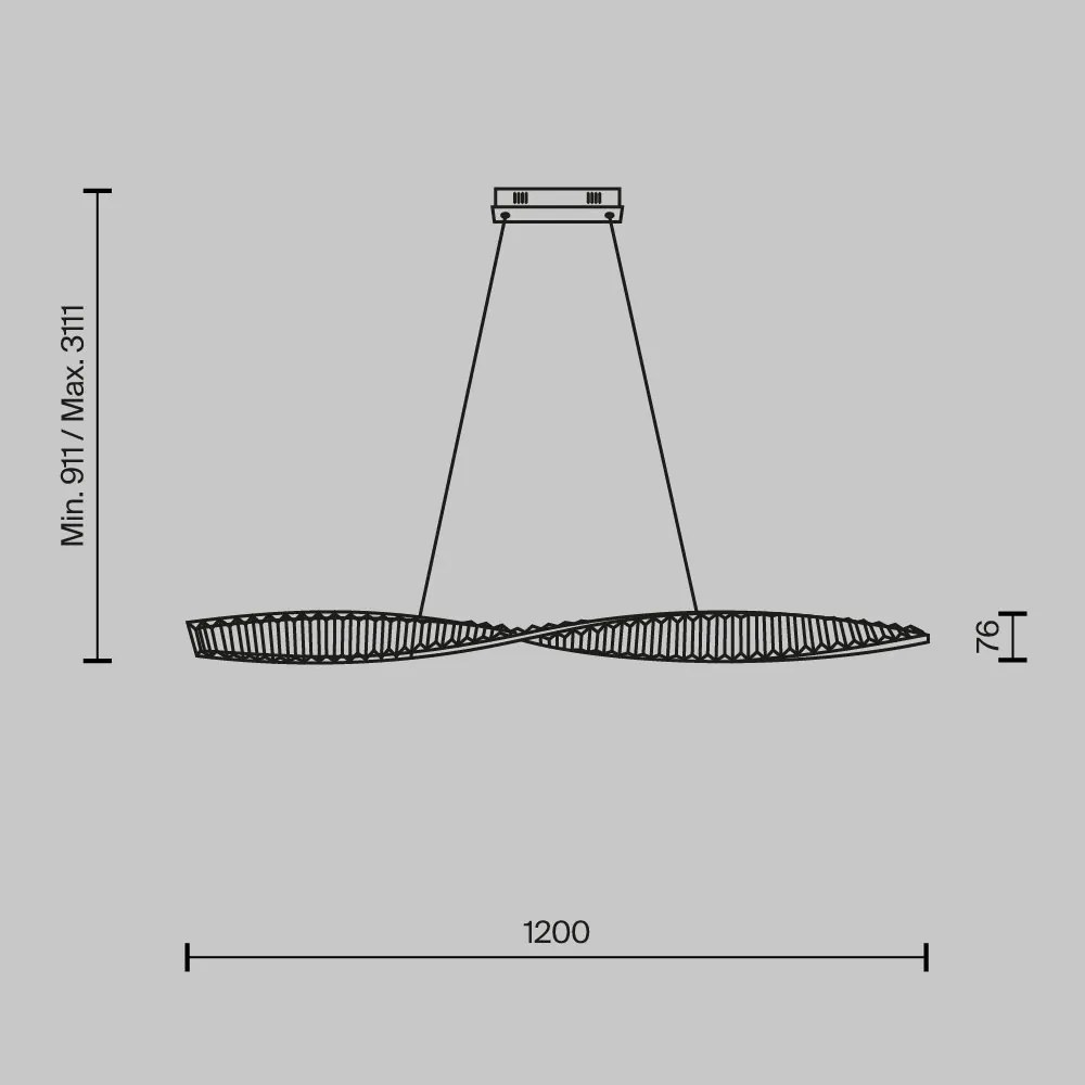 Lustra LED suspendata design modern Krone 120cm