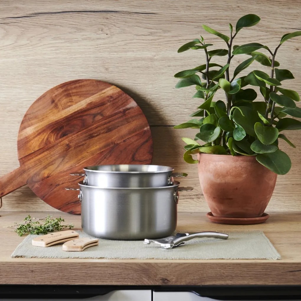 Pereche de mânere De Buyer 3660.02 LOQY detașabile , lemn