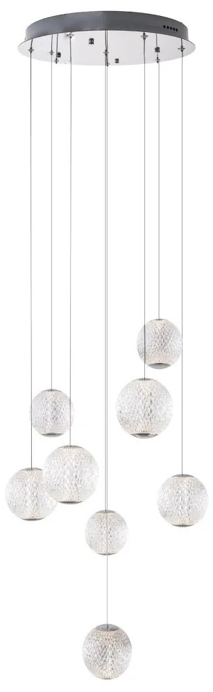 Lustra cu 8 pendule LED design modern NOBILE