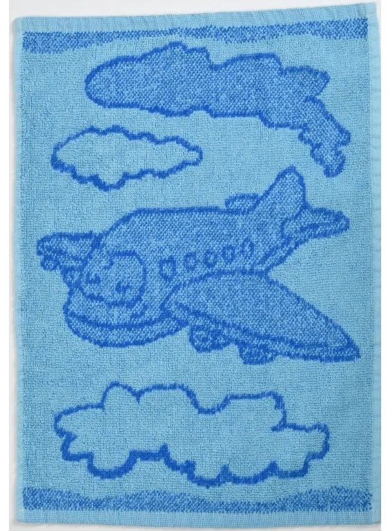 Prosop pentru copii BEBÉ avion albastru 30x50 cm