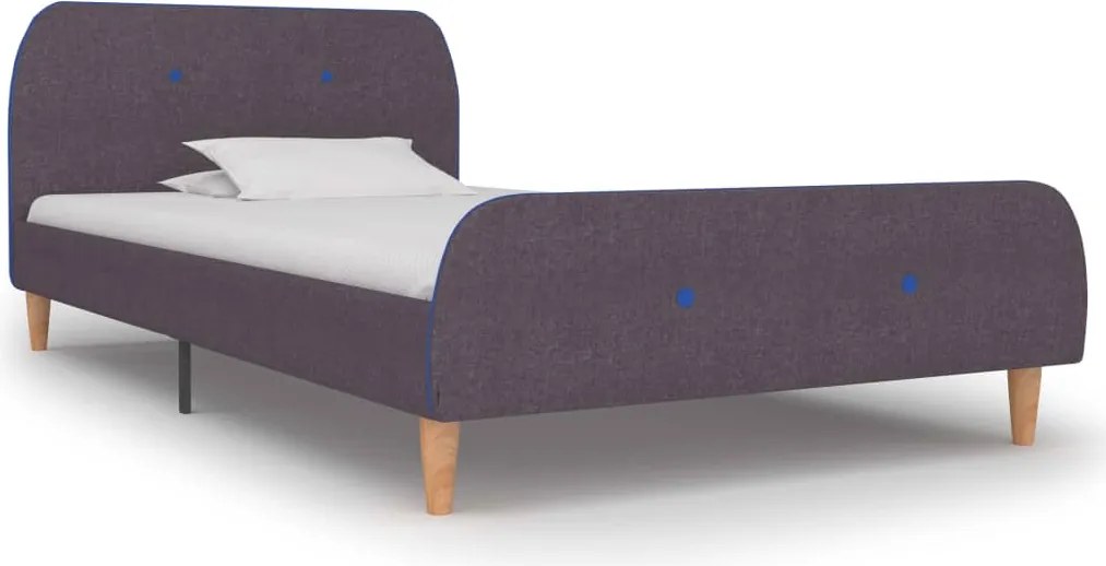 vidaXL Cadru de pat, gri taupe, 90 x 200 cm, material textil